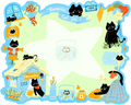 Wipe-Wink Lucky Black Cat Screen Cleaning Tape B | Illustration Licensed Version