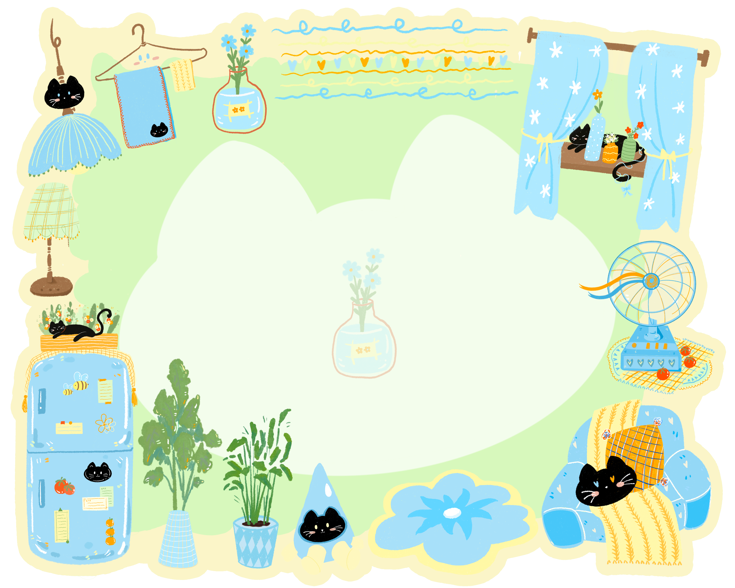 Wipe-Wink Lucky Black Cat Screen Cleaning Tape D | Illustration Licensed Version（副本）