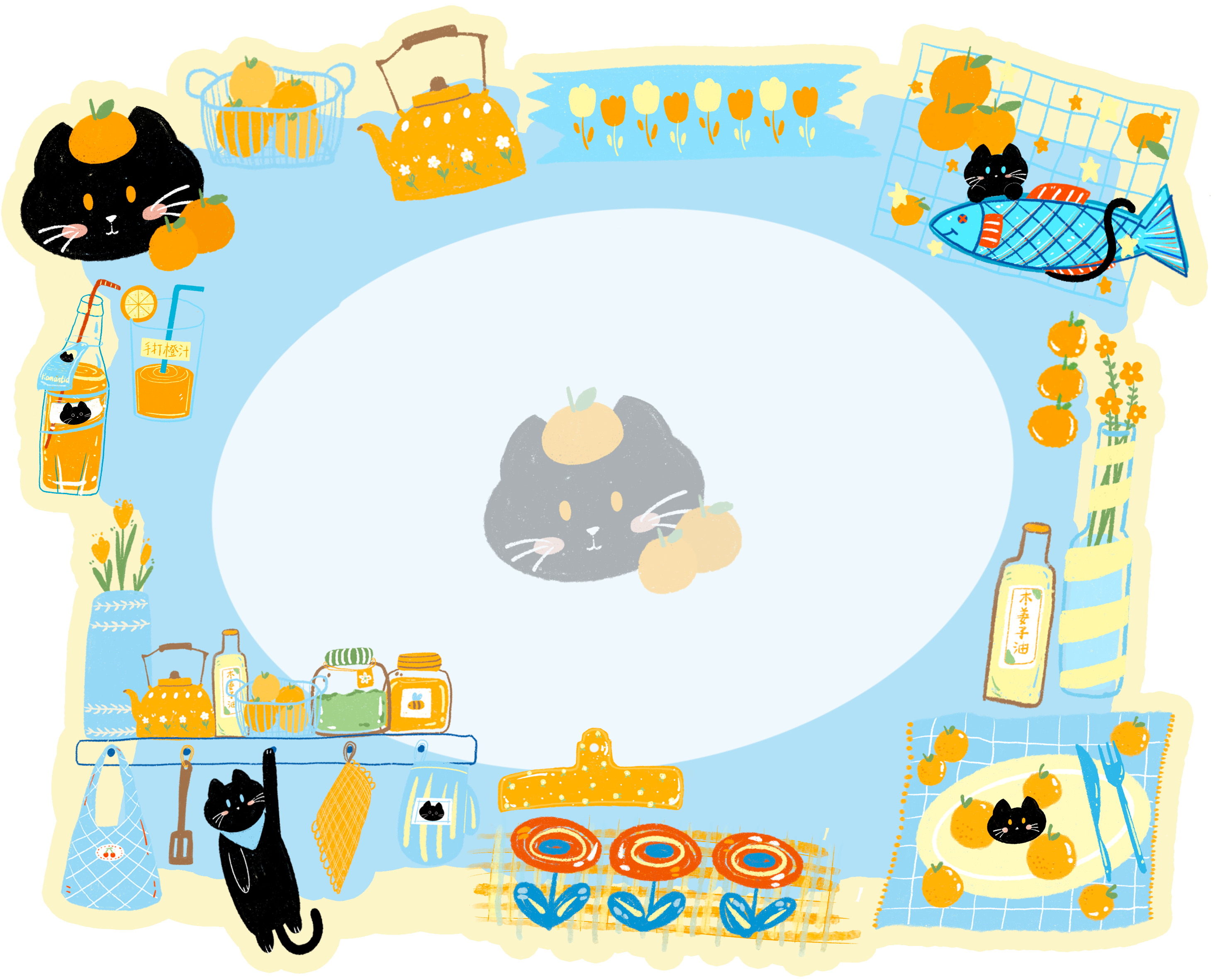 Wipe-Wink Lucky Black Cat Screen Cleaning Tape E | Illustration Licensed Version