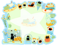 Wipe-Wink Lucky Black Cat Screen Cleaning Tape G | Illustration Licensed Version
