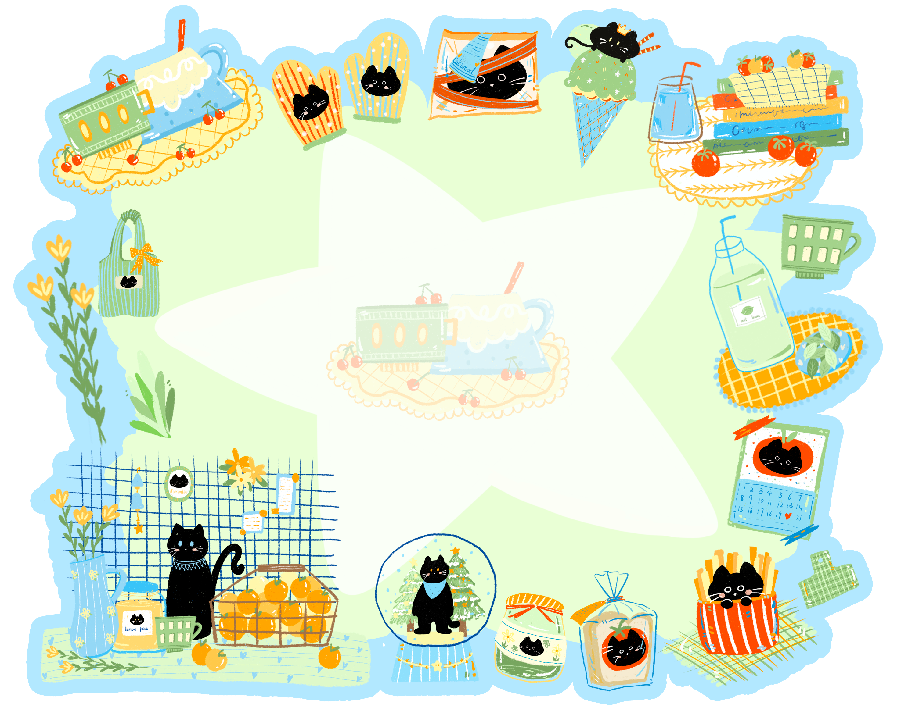 Wipe-Wink Lucky Black Cat Screen Cleaning Tape G | Illustration Licensed Version