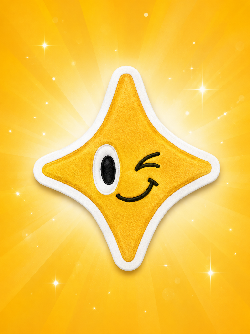 Yellow Star Screen Cleaning Sticker