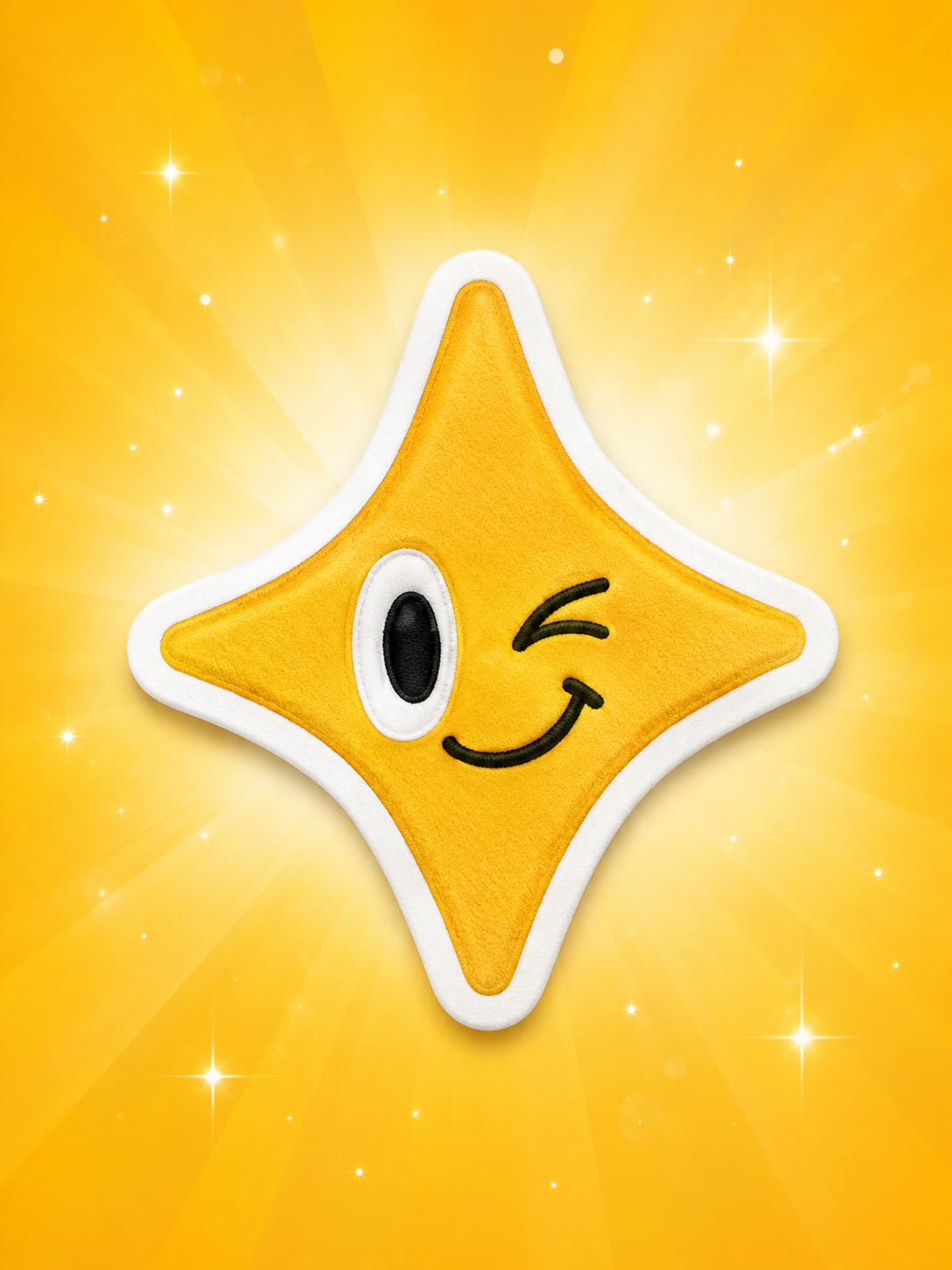 Yellow Star Screen Cleaning Sticker