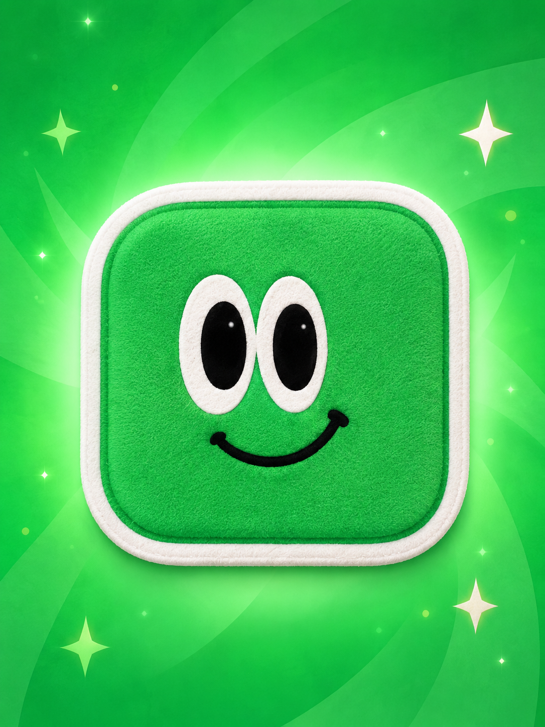 Green Square Screen Cleaning Sticker