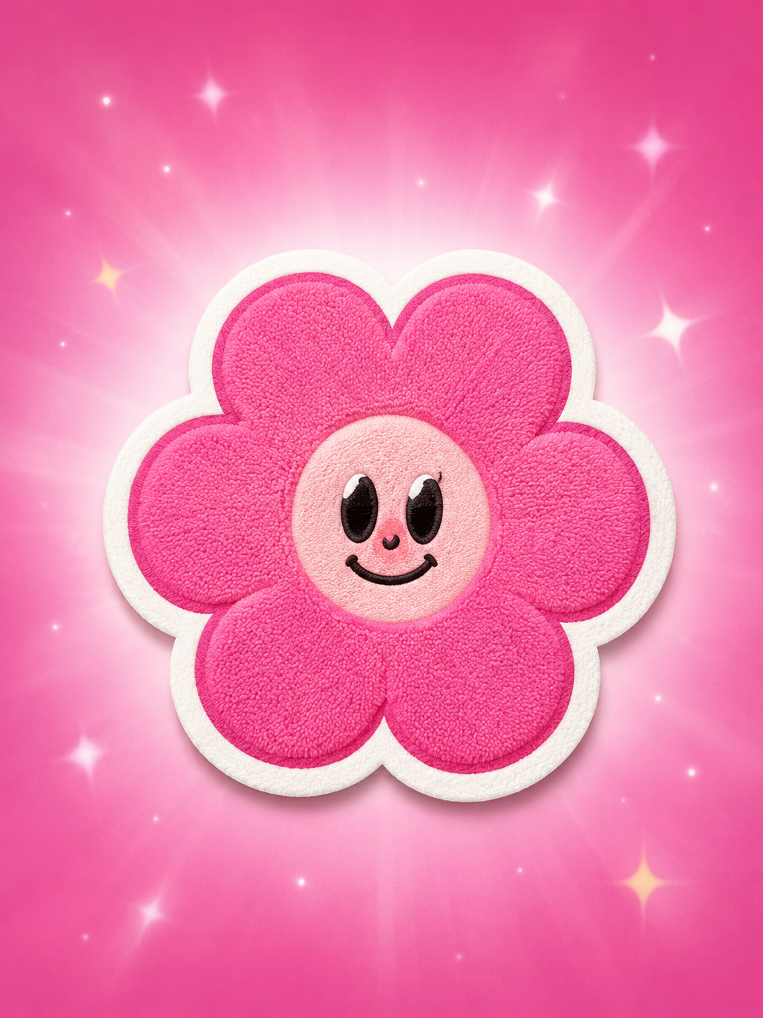 Pink Flower Screen Cleaning Sticker