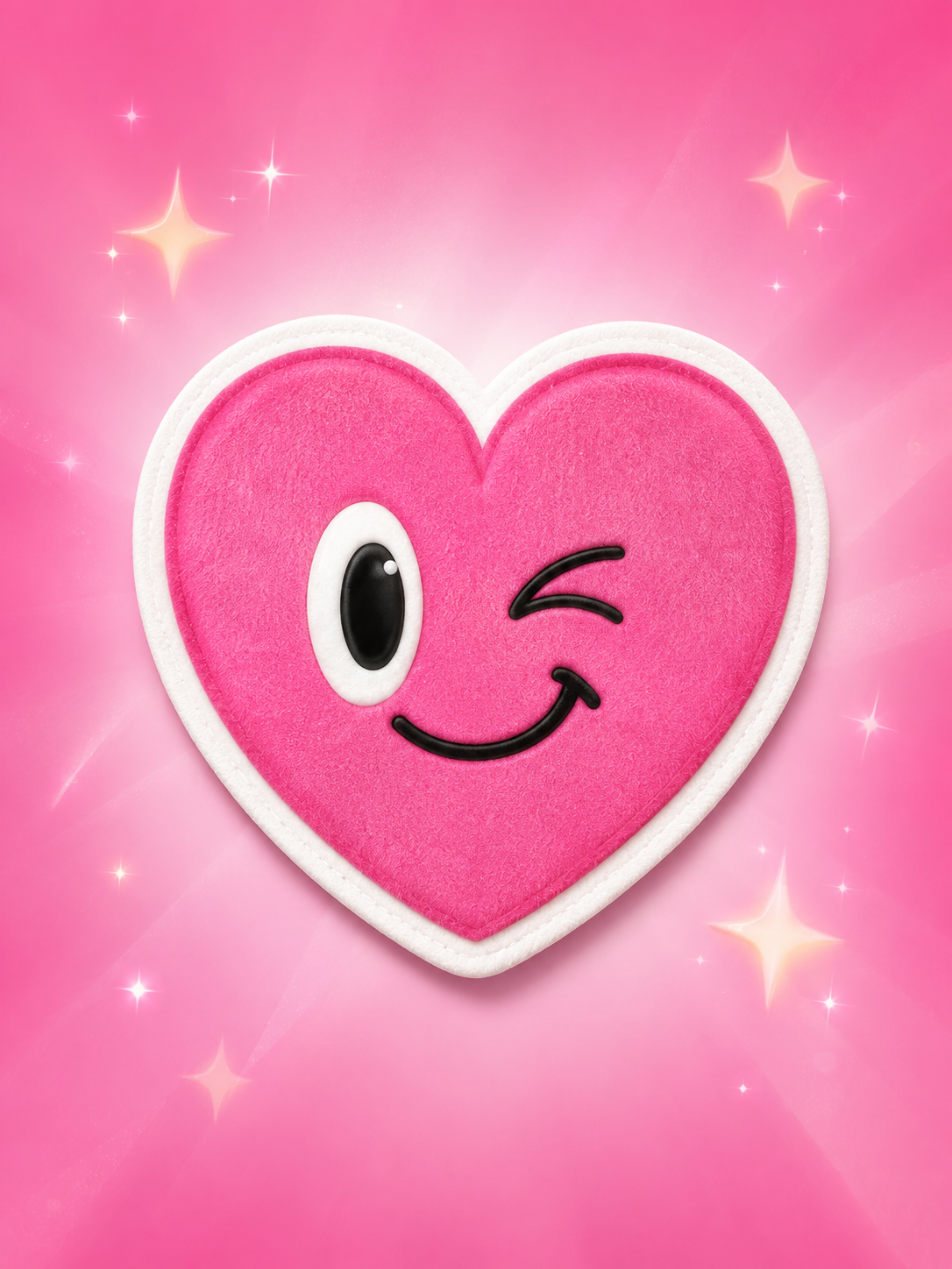 Pink Heart Screen Cleaning Sticker