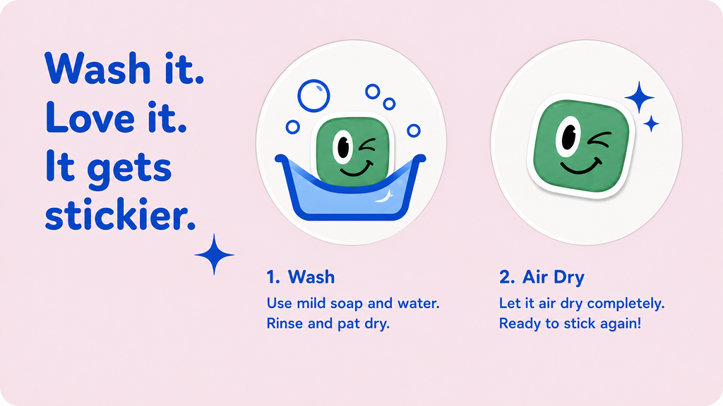 Green Square Screen Cleaning Sticker