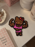 Strong kitty handmade fuse bead wall art